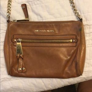Michael Kors tan crossbody purse